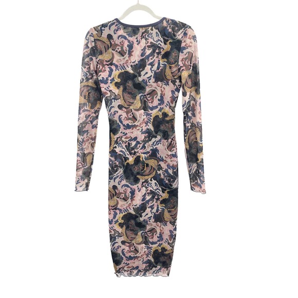 Elizabeth and James Womens Size XS Body-Con Pullover Dress Printed Mesh - Picture 8 of 9